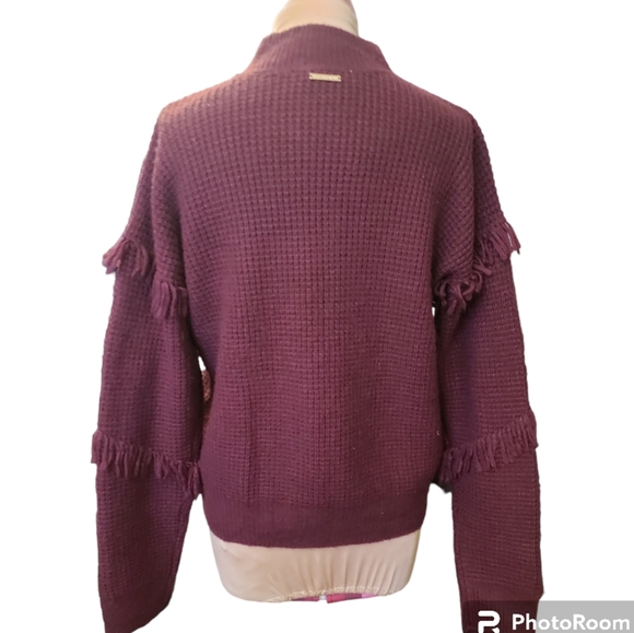 MICHAEL Michael Kors Fringe Knit Mock Neck Sweater - Picture 2 of 10